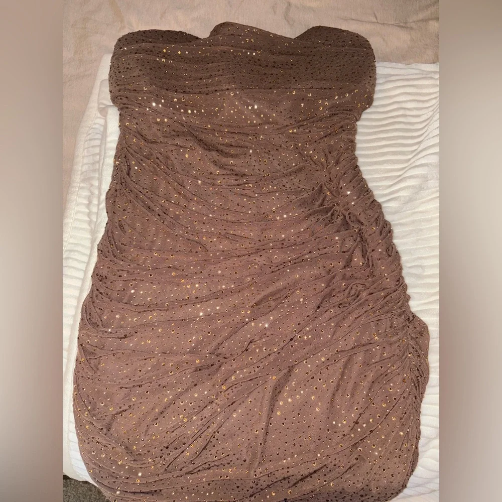 Fashion Nova Mesh Ruched Mini Dress NWOT - Picture 6 of 7